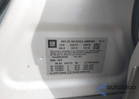 2020 Buick Encore Fwd Preferred from USA, damaged, VIN KL4CJASB3LB026903